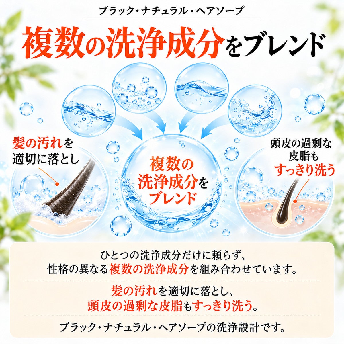 ブラック・ナチュラル・ヘアソープ