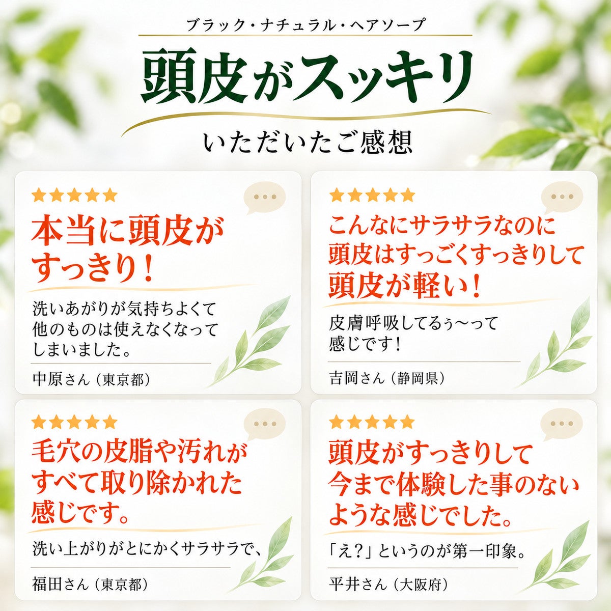 ブラック・ナチュラル・ヘアソープ
