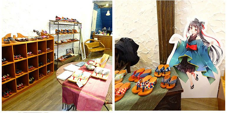 みずとりの下駄 げた物語 スタンダード S-2 青海波/紺・紺