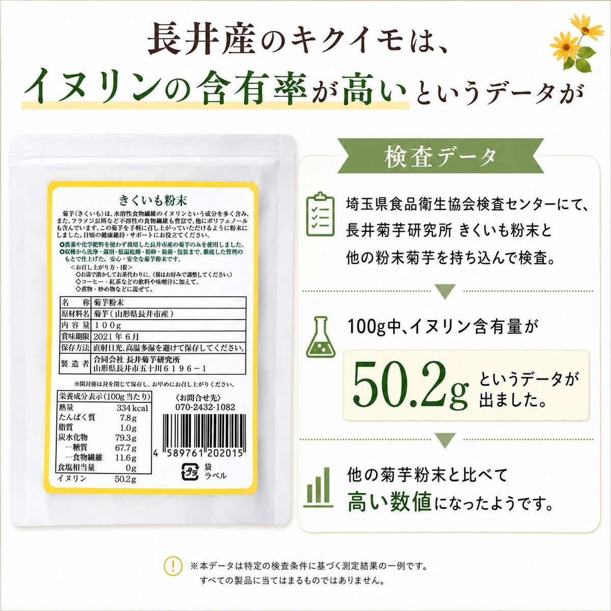 長井菊芋研究所　きくいも粉末
