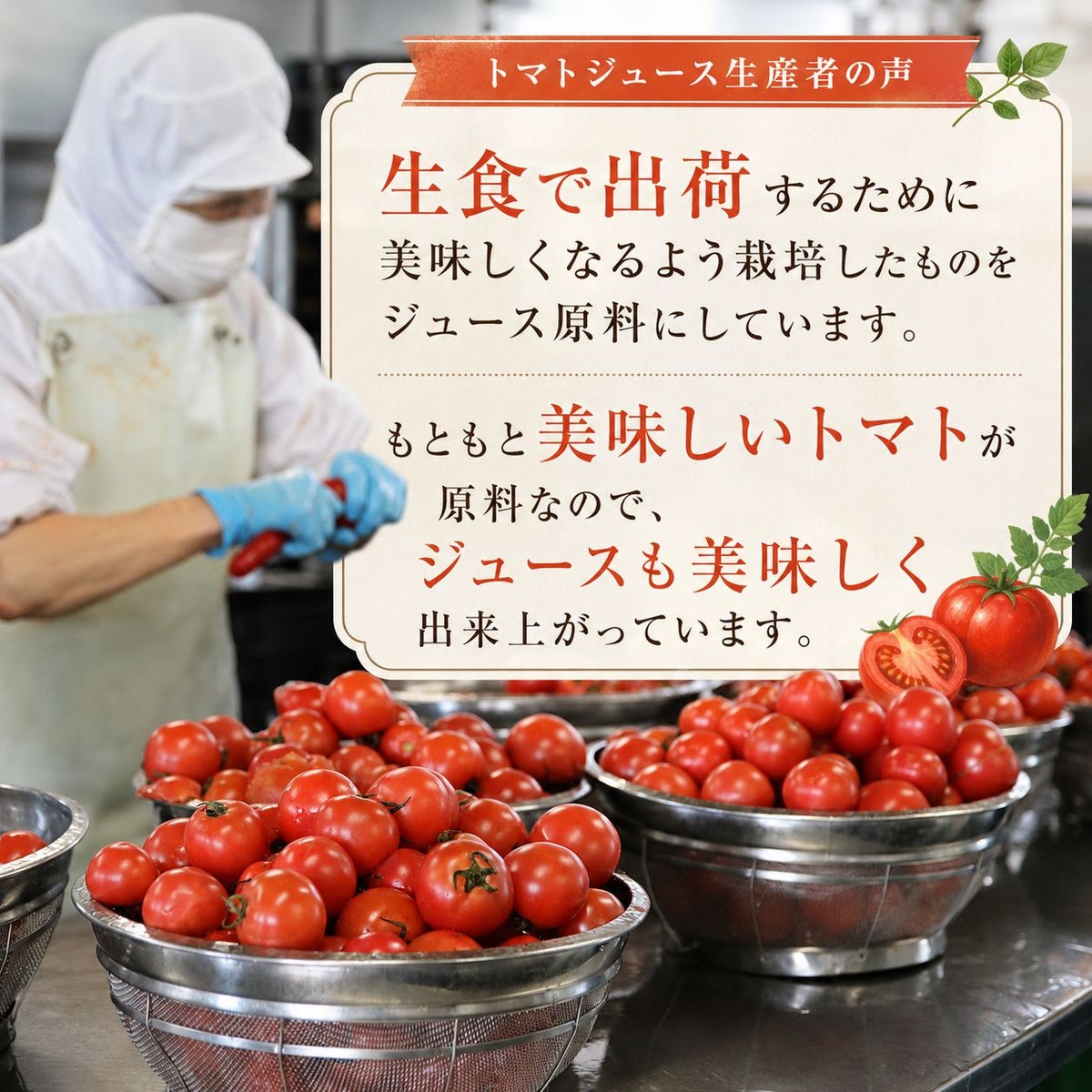 北海道当麻町産 有機トマトジュース（王様トマト・無塩）
