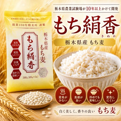  もち麦 もち絹香 （栃木県産） 500g