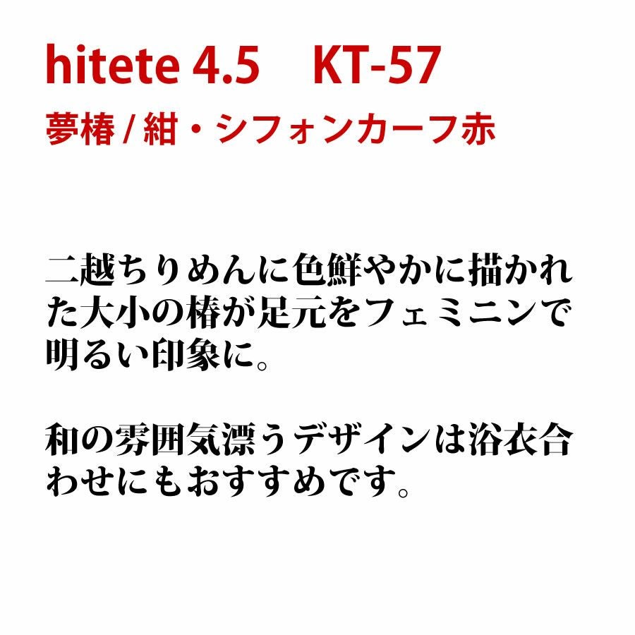 hitete（ハイテテ） 4.5 KT-56 夢椿/紺・シフォンカーフ赤